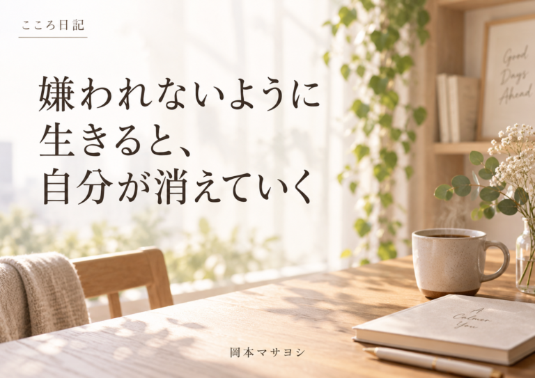 嫌われないように生きると、自分が消えていく