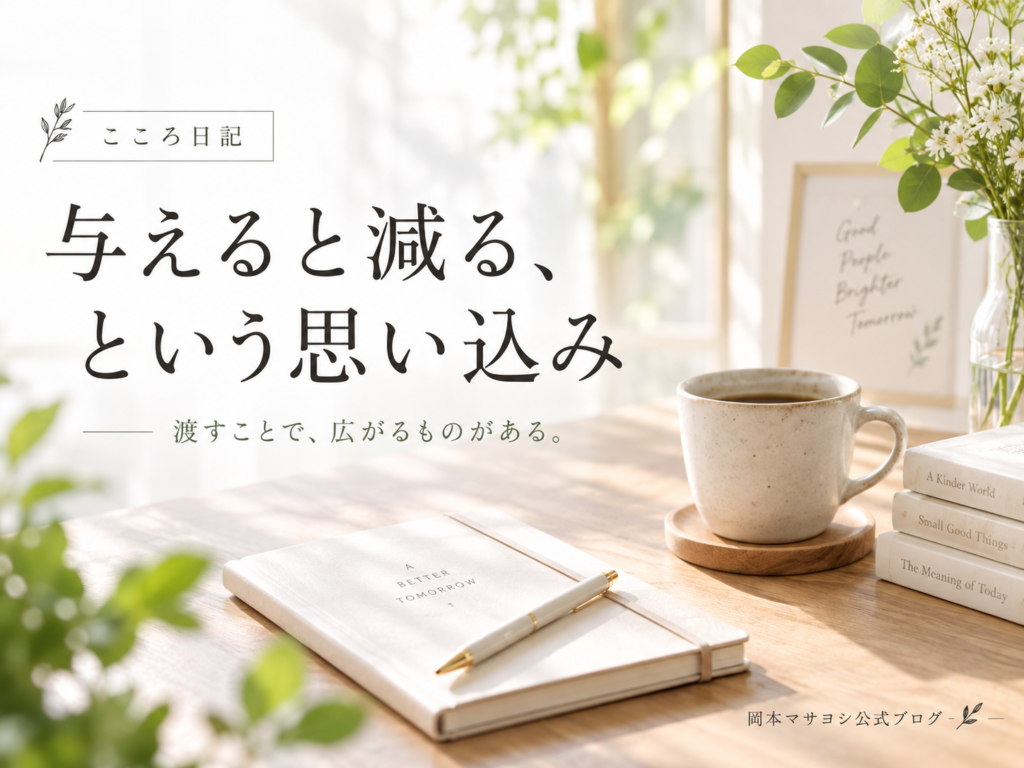 与えると減るという思い込み