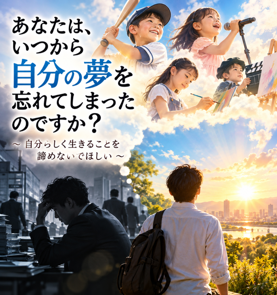 あなたは、いつから自分の夢を忘れてしまったのですか？