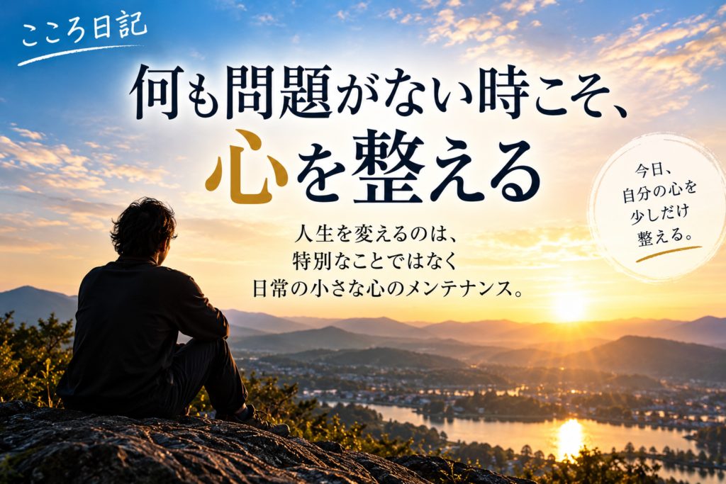 何も問題ない時こそ心を整える
